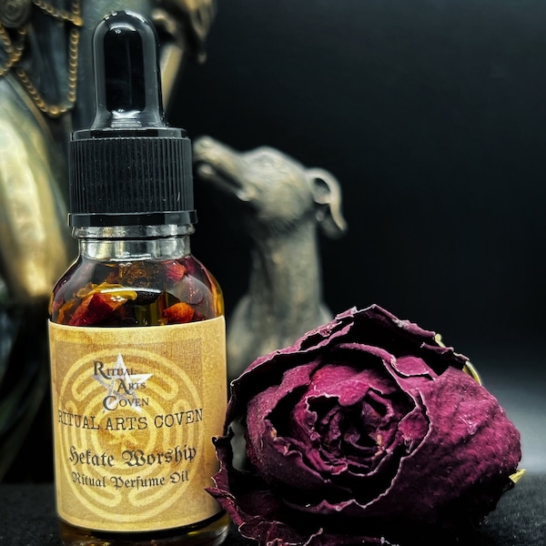 Aceite ritual de Hécate Chthonia (Diosa del Inframundo) - Elaborado artesanalmente por una bruja hecateana.