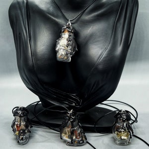 Witch’s Skull Protection Bottle Necklace- Limited Edition Item- Protection, Draw Spirit Guides, Increase Protective Intuition