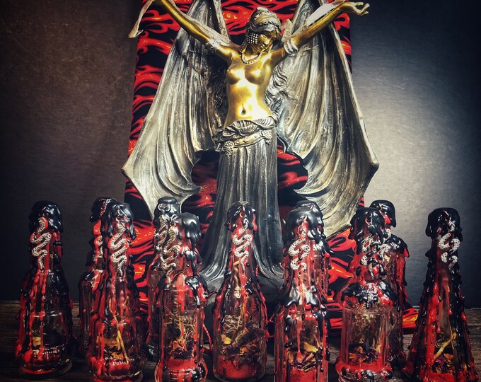 Lilith Devotional Protection Bottle- Decorative Witch Bottle- Dark Goddess Worship- Protection, Love, Lust, Feminine Power