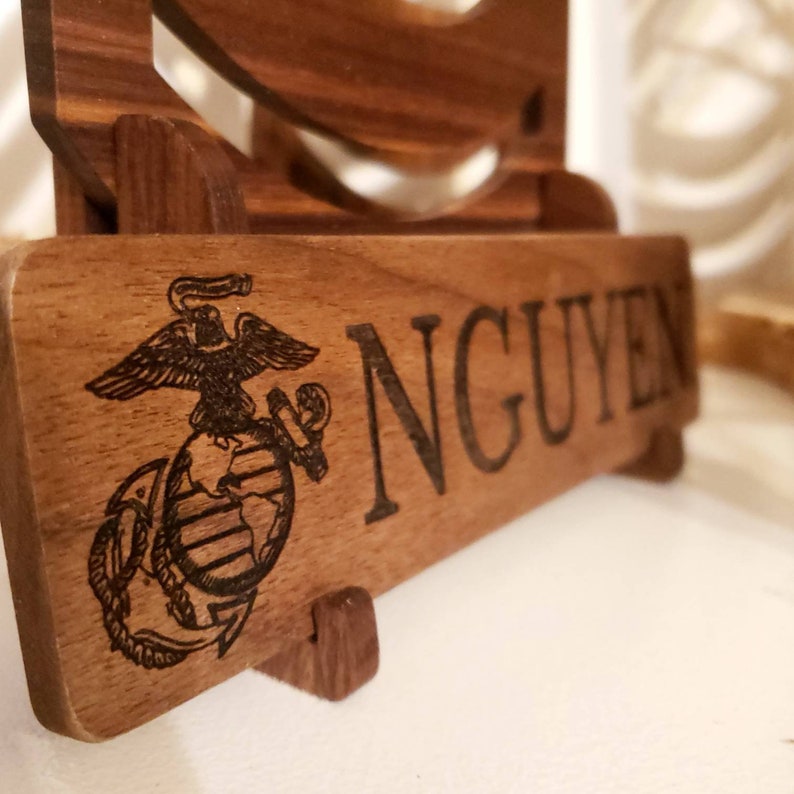 USMC Desk Rank and Nameplate Holder Marine Corps Plaque Etsy