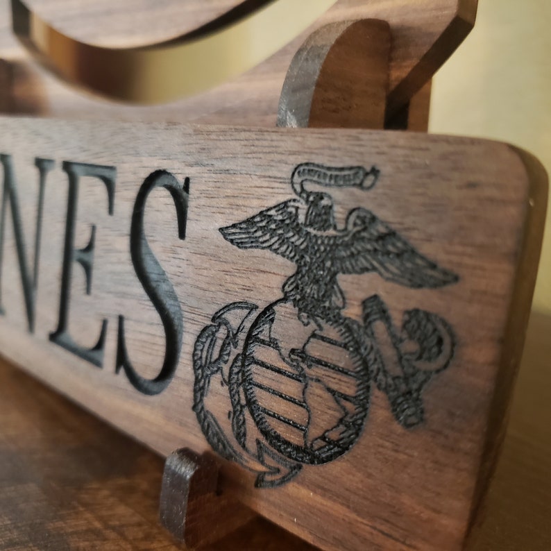 USMC Desk Rank and Nameplate Holder Marine Corps Plaque Etsy