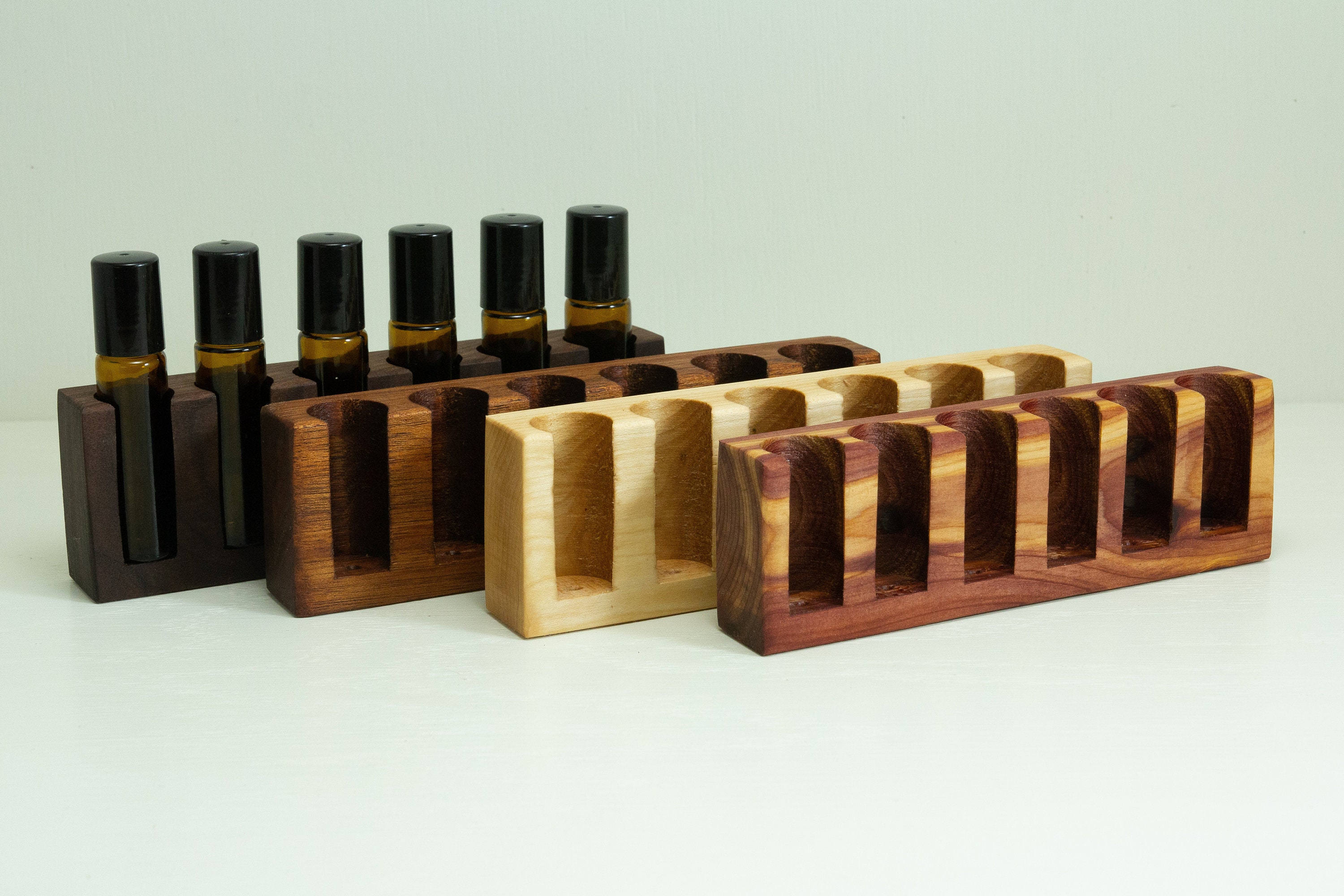 Wood Roller Bottle Display (Maple) – Your Oil Tools