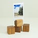 Wood Cube Photo Display Set of 4, Photograph Holder, rustic wedding decor, instant photo Frame, Baby shower favor, photographer gift