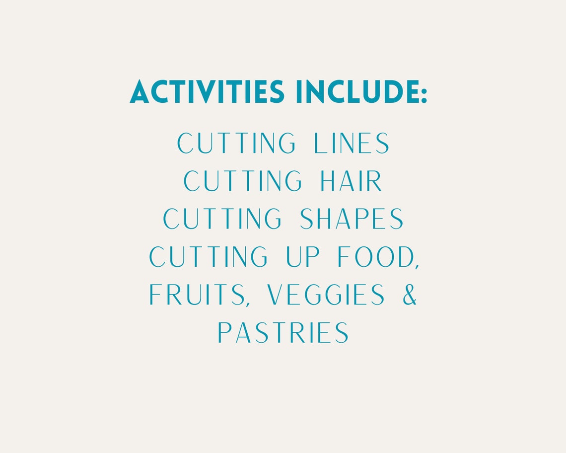 Cutting Practice Activity Kids Activity Sheet Preschool Pre-k Learning