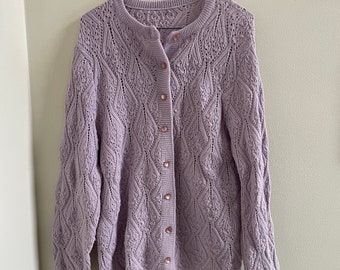 lavender sweater cardigan