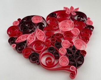 Quilling Art, Handmade Gift, Quilling Heart, Anniversary, Wedding, Engagement, Birthday, Valentines Day Gift