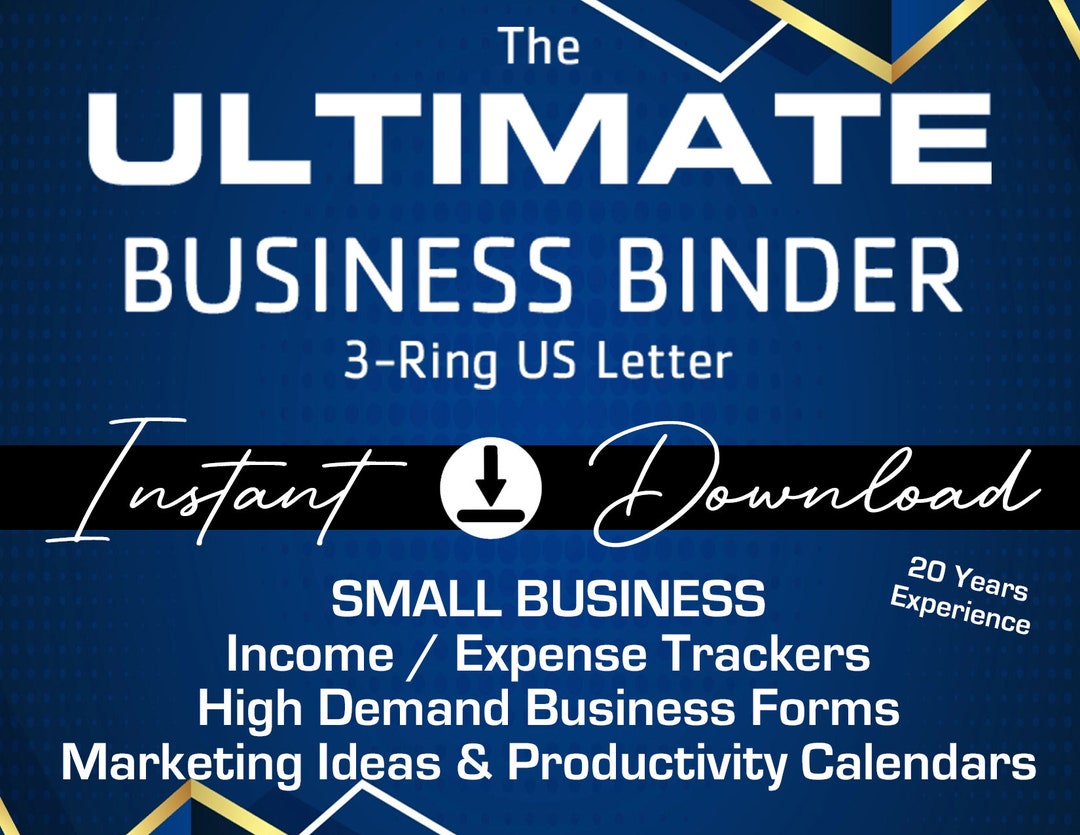 BUSINESS BINDER 3 Ring Binder Planner & Expense Etsy
