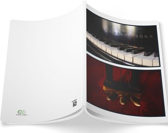 Piano Music Notebook | Softcover Ruled Journal | Music Lover Gift | Musician Practice Journal