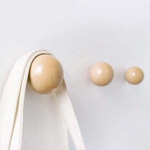 Wall Hooks, Decorative Wood Wall Hooks, Wall Mounted Wall Pegs for Entryway