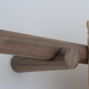 Vorhangstange, individuelle Holzvorhangstange, Vorhangstange - Ahorn, Walnuss, Eiche, weiße Eiche - Holzklammern enthalten, kostenloser Versand