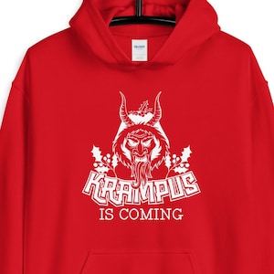 Krampus kommt Unisex Hoodie (S-3XL) | Nordic Christmas Krampus Sweatshirt, Merry Krampus Hoodie Sweatshirt, Krampus Weihnachten Geschenk/Shirt