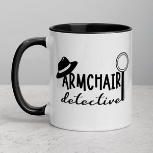 Armchair Detective 11 oz. Ceramic Coffee Tea Mug | True Crime Fan, True Crime Junkie, Funny True Crime Obsessed Mug/Gift