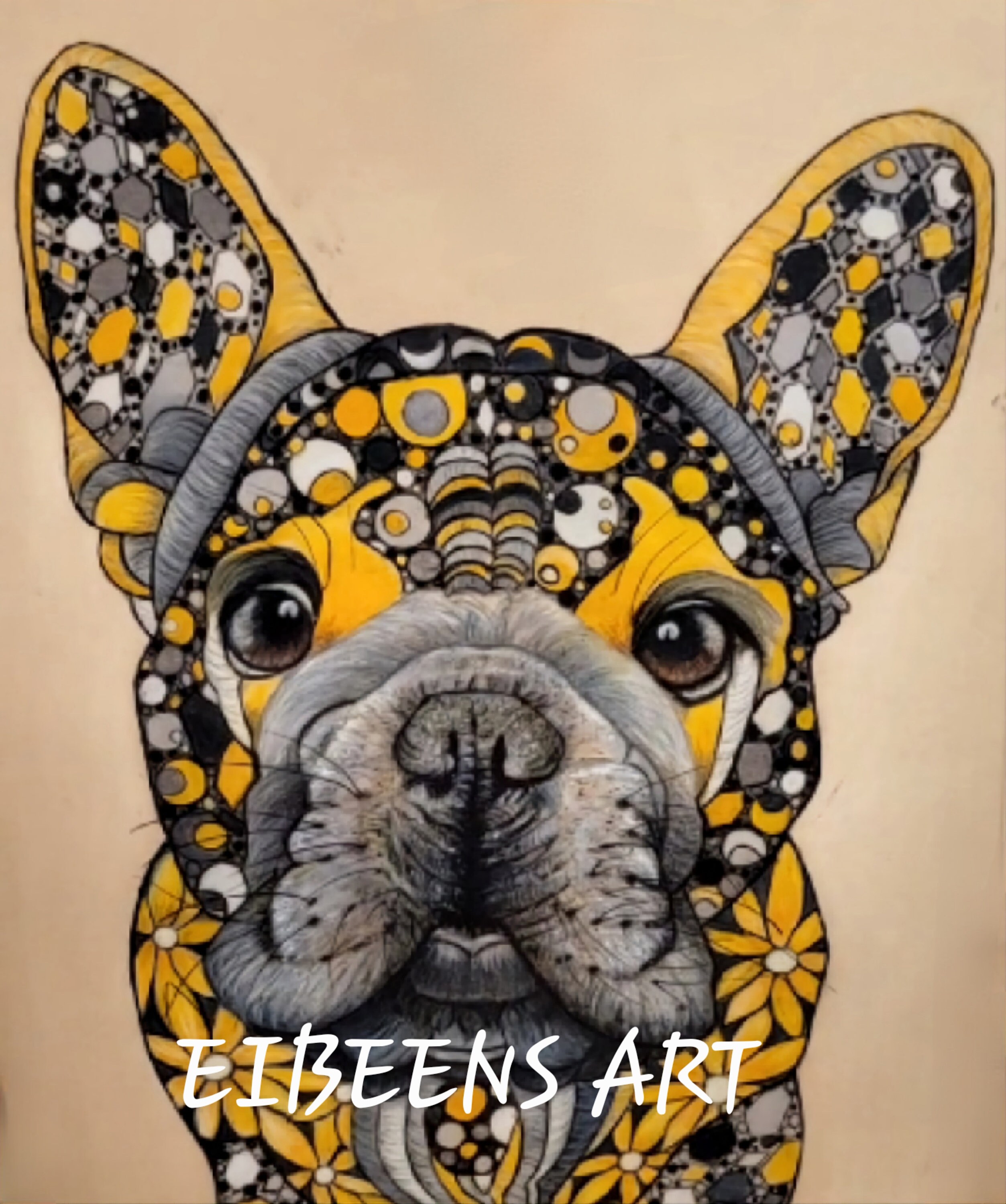 Coloring Page of Frenchie Dog - Etsy