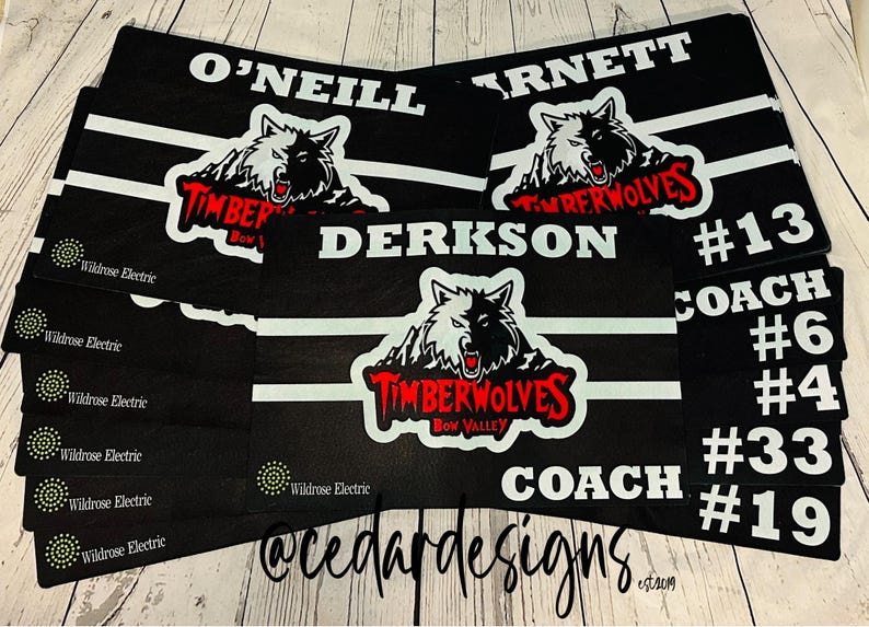 Custom Hockey Skate Mat, Personalized Locker Room Decor, Team Logo Design image 18