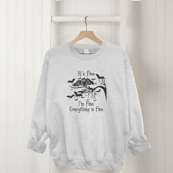 It's Fine I'm Fine Everything is Fine, Owls, Sweatshirt, Sweater, Pullover, Zip-Up, Hoodie