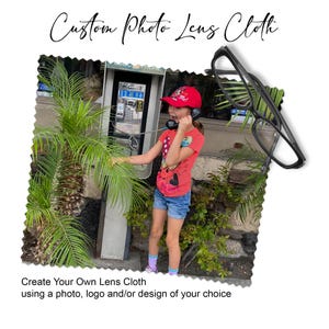 Create Your Own Photo Microfiber Lens Cleaning Cloth – Eyeglass, Sunglass, Camera, Screen Wipe – 6&quot;x6&quot; Reusable, Streak-Free, Soft Cloth