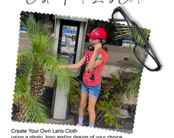 Custom Photo Lens Cleaning Cloth, Personalized Microfiber Cloth, Glasses Cleaner, Custom Image Screen Cleaner