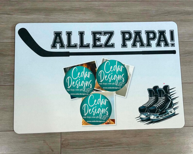 Custom Hockey Skate Mat, Personalized Locker Room Decor, Team Logo Design image 17