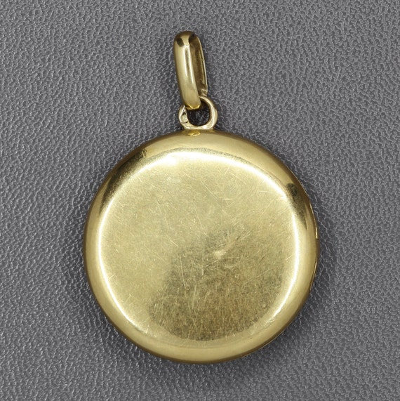 French Victorian 18k Gold Enameled Locket - image 2