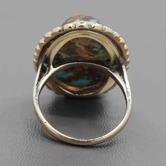 Antique Turquoise Statement Ring - image 4