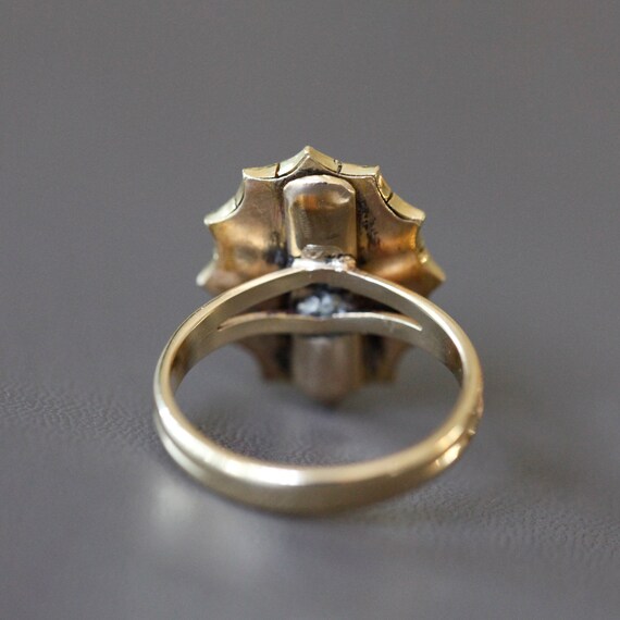 Banded Agate Halo Conversion Ring - image 4