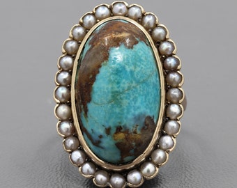 Antique Turquoise Statement Ring