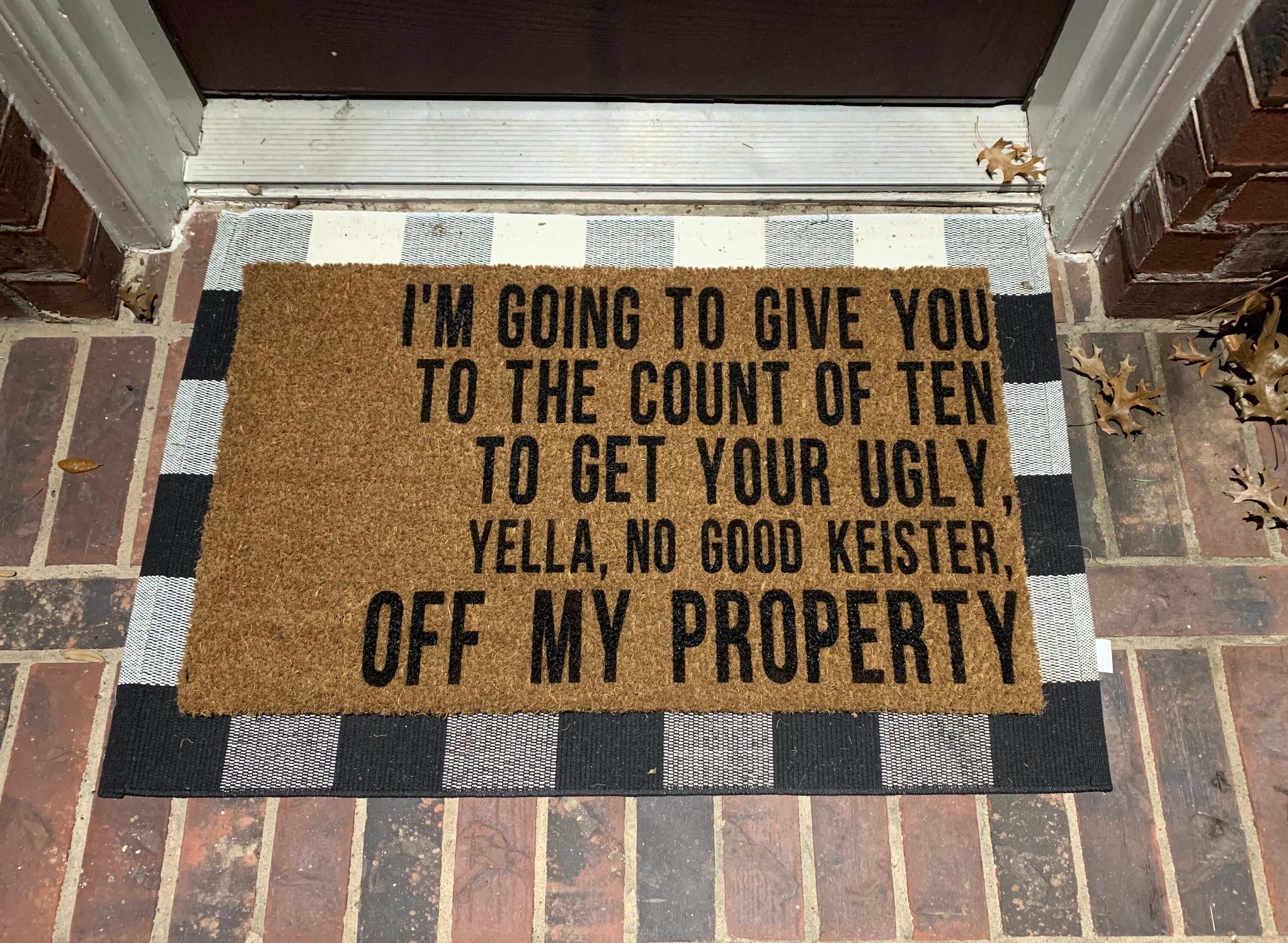Home Alone Doormat Christmas Doormat Give You to the Count Etsy