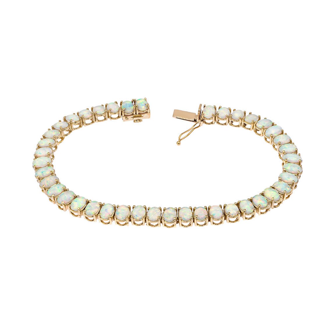 6.c elegante Opal Tennis Halskette Etsy