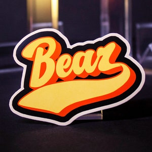 Autocollant en vinyle semi-brillant ours