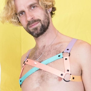 Pastel Color Block Elastic Harness | Adjustable Festival Top