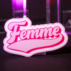 Femme halfglanzende vinylsticker