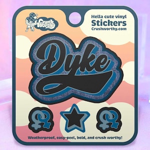 D*ke Sticker | Cute LGBTQ+ Funny Pride Gifts | Unique & Aesthetic Gay Designs for Sapphic Lesbians Queers Trans Non-binary | Mature