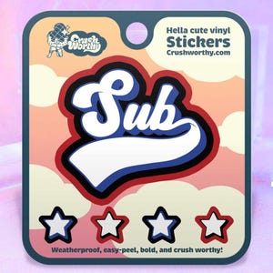 sous autocollant | Kinky Fetish Mignon LGBTQ+ Cadeaux drôles de fierté | Designs gays uniques et esthétiques pour lesbiennes queers trans non binaires | Mûrir