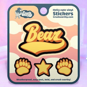 Bear Stickers | LGBTQ+ Pride Vinyl Decals | Mature