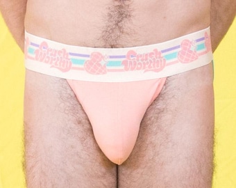 Suspensorio rosa pastel / Ropa interior queer / Ropa LGBTQ+ / Ropa para adultos