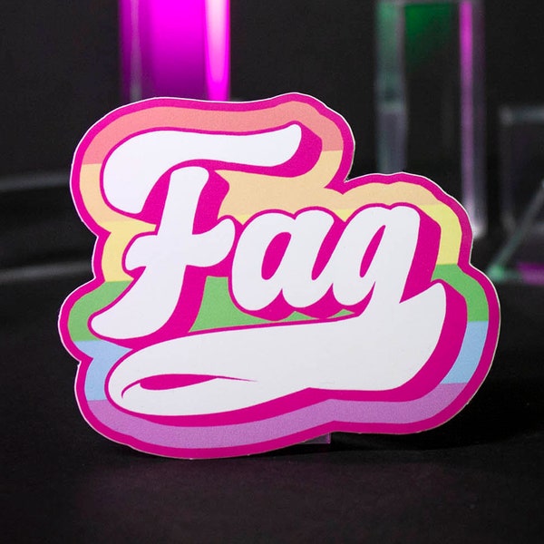 Fag Rainbow Semi-Gloss Vinyl Sticker