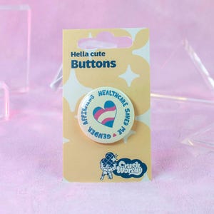 Könsbekräftande hälsovårdsknapp | HBTQ Pride-tillbehör