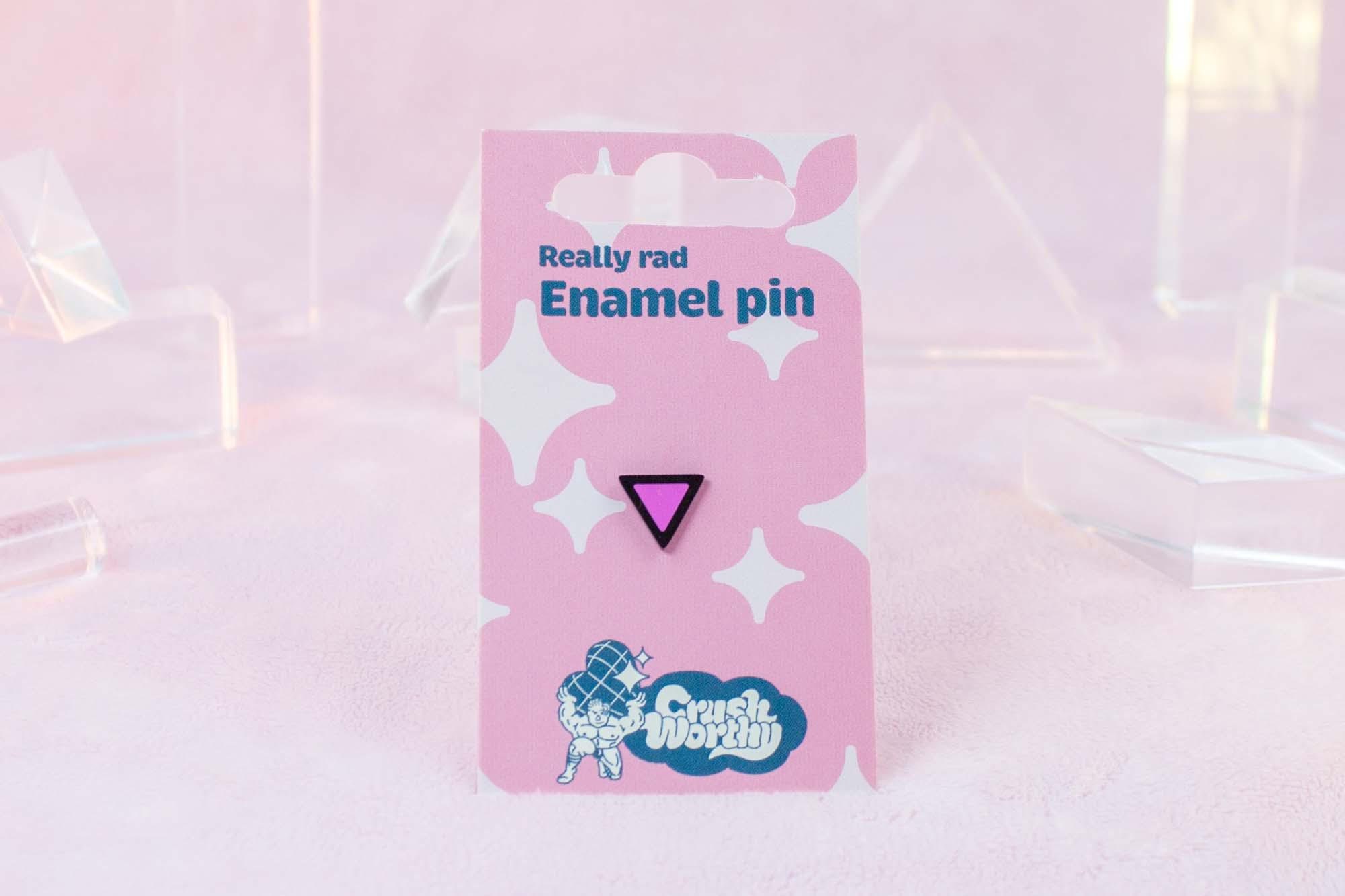 Luxury Designer Inspired Pink Triangle Logo Hairpin Pink Triangle Collection main image 2