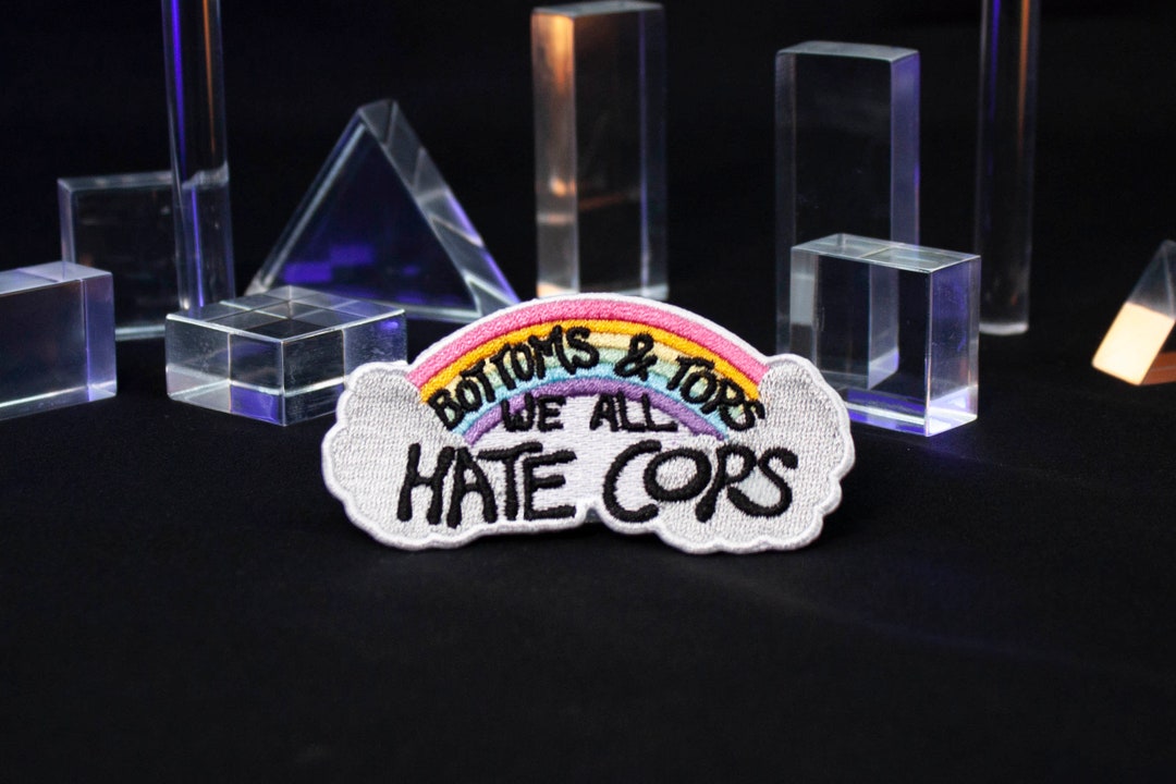 Bottoms & Tops We All Hate Cops Patch, Queer Leftist Gift Iron on ...