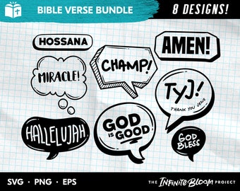 Christian Statements SVG Bundle, Scripture Faith Bible Verse Quote SVG Bundle, clipart SVG files for cricut