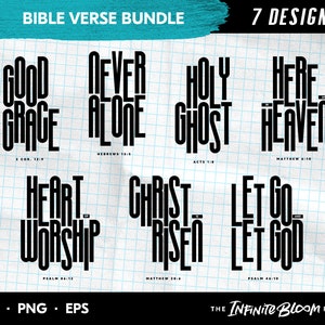 Christian Statements SVG Bundle, Scripture Faith Bible Verse Quote SVG Bundle, clipart SVG files for cricut