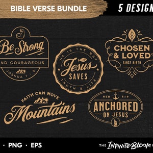 Bible Verse SVG Bundle Vintage Collection No. 2 / Scripture svg / Faith svg / Bible Quote svg / Cut files for Cricut and Silhouette