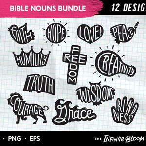 Christian SVG Bundle / Faith Hope Love svg / Faith svg / Bible Quote svg / Cut files for Cricut & Silhouette / Religious / Jesus / PNG