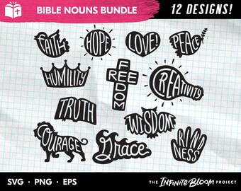 Christian SVG Bundle / Faith Hope Love svg / Faith svg / Bible Quote svg / Cut files for Cricut & Silhouette / Religious / Jesus / PNG