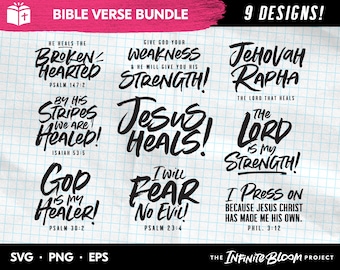 Scripture SVG Bundle, Christian SVG, Bible Verse svg Bundle, Faith svg, Jesus svg files for cricut