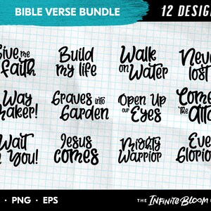 Christian Statements SVG Bundle, Scripture Faith Bible Verse Quote SVG Bundle, clipart SVG files for cricut
