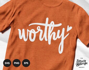 Worthy svg / Christian Scripture svg / Bible Quote svg / Bible Verse svg / Cut file SVG file for cricut & silhouette