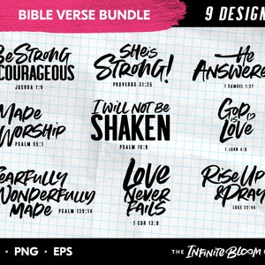 Scripture SVG Bundle, Christian Faith Bible Verse Quote SVG Bundle, Jesus svg files for cricut