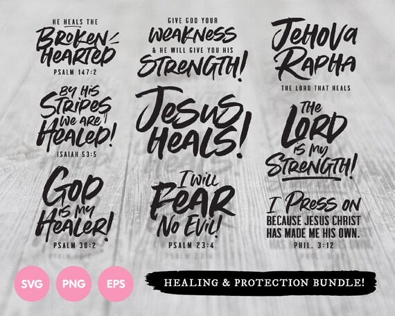 Download Bible Verse Svg Bundle Healing Protection Pack Scripture Etsy PSD Mockup Templates