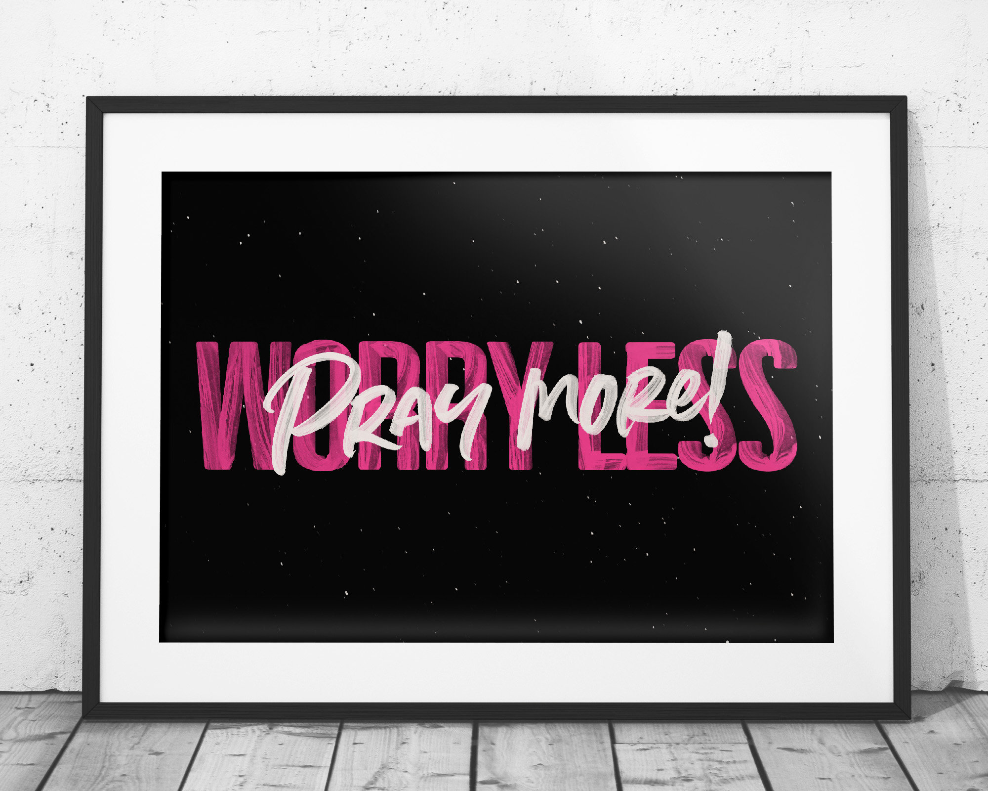 PRAY More WORRY Less Printable Poster / Bible Verse Poster / Jesus ...